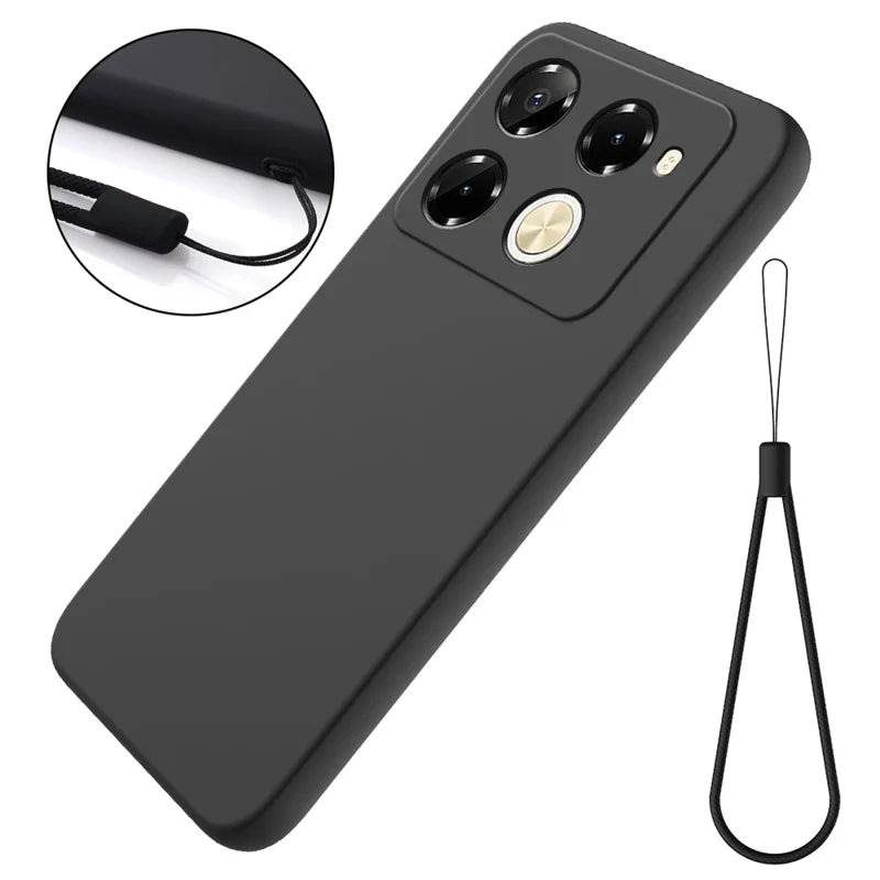 Infinix Note 40 ilicone Phone Cover - Black